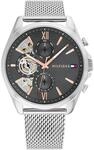 Tommy Hilfiger Multi Zifferblatt Quarz Uhr f&uuml;r Herren mit Silbernes