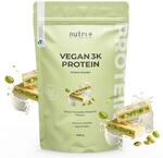 Nutri + Veganes Proteinpulver Wei&szlig;e Schokolade Pistazie 1 kg - 76% Eiwei&szlig; - 3k