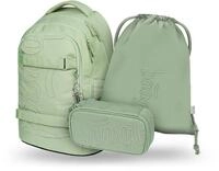 Baagl Schulrucksack Set Jungen M&auml;dchen Teenager 3 Teilig, Skateboard Rucksack Skate