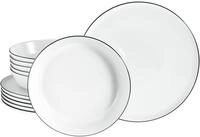 CreaTable, 21966, Serie Chef Collection Black Line, 12-teiliges Geschirrset...