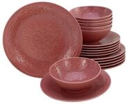 CreaTable, 21630, Serie Orient Mandala, 18-teiliges Geschirrset, Teller Set aus