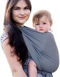 Hoppediz Ultraleichtes Babytragetuch ab Geburt, Hamburg stone 4,60 m |...
