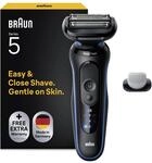 Braun Rasierer Herren Elektrisch Series 5, Rasierapparat, 52-B1600s, Blau 