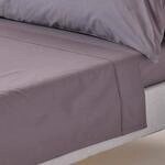 HOMESCAPES Perkal Bettlaken ohne Gummizug dunkelgrau 275x275 cm,...