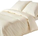 Homescapes 2-teiliges Perkal-Bettw&auml;sche-Set Creme-vanille aus 100% &auml;gyptischer