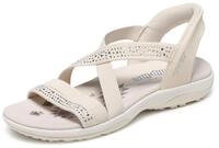 Skechers Damen Reggae Slim-Summer Sparkle Sandalen, Nat&uuml;rlich, 42 EU