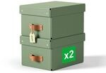 Leitz Puro Aufbewahrungsbox mit Deckel, Klein, 2er-Set, stapelbar, 7 L, Organizer-Box