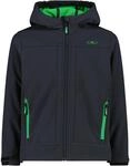 CMP Kinder Softshell Hoodie Jacke, antracite-deep mint, 128