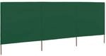 vidaXL Windschutzgewebe 3-tlg. 400x120 cm Gr&uuml;n Windschutz Sichtschutz Balkon