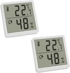 TFA Dostmann 2er SET Digitales Thermo-Hygrometer Innen, 30.5059.02.02, Thermometer