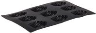 L&eacute;ku&eacute; Gourmet Muschel-Muffinform, Silikon, schwarz, 9 Mulden