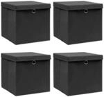 vidaXL 4x Aufbewahrungsbox mit Deckel Zusammenklappbar Spielkiste Regalkorb...