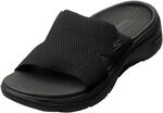 Skechers Damen Go Walk Arch Fit 2.0 Sandal Dakota, Black Textile, 38 EU