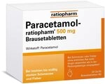 Paracetamol-ratiopharm 500 mg Brausetabletten, 20 St&uuml;ck, bei Schmerzen