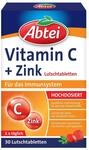 ABTEI Vitamin C + Zink Lutschtabletten - F&uuml;r das Immunsystem - 30 St. | Veganes &