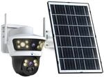 4G LTE【Doppeltes Objektiv】PTZ Solar &Uuml;berwachungskamera mit SIM Karte...