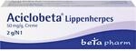 Aciclobeta Lippenherpes 2 g Creme
