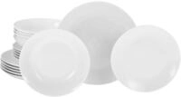 CreaTable, 20341, Serie Luna Weiss, 18-teiliges Geschirrset f&uuml;r 6 Personen,...
