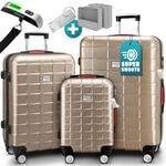 Monzana&reg; 3tlg Kofferset TSA Schloss Organizer Kofferwaage Gel-Griffe...