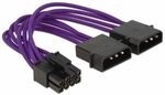 DeLOCK EPS &ndash; 2 x 4-polig &ndash; elektrische Kabel (EPS (8-polig) auf 2 x Molex
