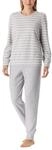 Schiesser Damen Langer Schlafanzug Pyjama Lang Frottee - 180116