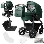 Bergsteiger Capri Kombikinderwagen 3-in-1 Babywanne Sportsitz Babyschale 