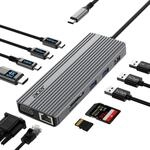 Acer USB C Docking Station 11-IN-1 mit 4K@60Hz HDMI, 10Gbps USBC, 1Gbps LAN