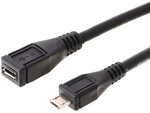 Delock USB Verl&auml;ngerungskabel micro-B Stecker an micro-B Buchse, 0,5 m