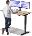 Desktronic H&ouml;henverstellbarer Schreibtisch aus Bambus (160x80cm) &ndash; Elektrisch