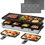 Raclette Grill & Pancake Station f&uuml;r 8 Personen &ndash; 2-in-1 Tischgrill mit