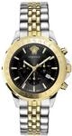 Versace - Herren-Armbanduhr Quarz Mode Armband und Geh&auml;use aus Edelstahl Farbe Grau