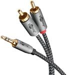 goobay 65285 Stereo Cinch auf Klinke 3,5 Aux Kabel 1m/ HiFi Audio Aux Kabel f&uuml;r