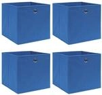 vidaXL Aufbewahrungsboxen 4 STK. Blau 32x32x32 cm Stoff