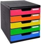 Exacompta 301798D Ablagebox Modulo mit 5 Schubladen f&uuml;r DIN A4+ Dokumente.