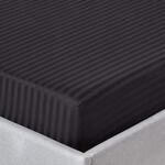 HOMESCAPES Damast Spannbettlaken 180x200 cm schwarz mit Satin-Streifen, 100%