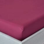 Homescapes Spannbettlaken Bordeaux/Pflaume extra hoch &ndash; Matratzenh&ouml;he bis zu...