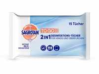 Sagrotan 2in1-Desinfektionstücher – Zum Desinfizieren von Händen und Oberflächen