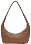 LIEBESKIND BERLIN Leder Schultertasche Hobo Bag Sepia hellbraun