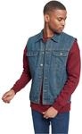 Urban Classics Herren Denim Vest &ndash; Jeansweste aus Baumwolle mit Knopfleiste,