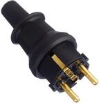 Kopp Schutzkontakt-Stecker in Schwarz - Hochwertiger Kabel-Stecker mit