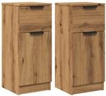 vidaXL Sideboards 2 STK. Artisan-Eiche 30x30x70 cm Holzwerkstoff