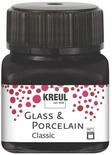 KREUL 16234 - Glass & Porcelain Classic schwarz, im 20 ml Glas, brillante Glas-...