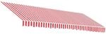 vidaXL Ersatzstoff f&uuml;r Markise Rot und Wei&szlig; 430x345 cm Polyester