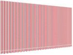 vidaXL Ersatzstoff f&uuml;r Markise Rot und Wei&szlig; 580x295 cm Polyester