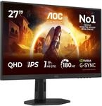 AOC Q27G4XD 27 Zoll WQHD Gaming Monitor, 180Hz, Fast IPS Panel, 0.5ms MPRT, Adaptive