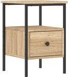 vidaXL Nachttisch, Beistelltisch mit viel Stauraum, Nachtschrank mit...