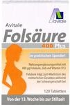 Avitale Fols&auml;ure 400 plus mit Vitamin B12 und Jod, 120 Tabletten im...