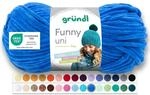 Gr&uuml;ndl Wolle Funny uni - dicke weiche Chenille Wolle zum H&auml;keln - H&auml;kelwolle -
