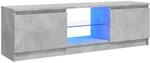vidaXL TV-Schrank mit LED-Beleuchtung, Betonoptik Grau, 120x30x36 cm,...