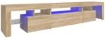 vidaXL TV-Schrank mit LED-Leuchten Sonoma-Eiche 215x36,5x40 cm